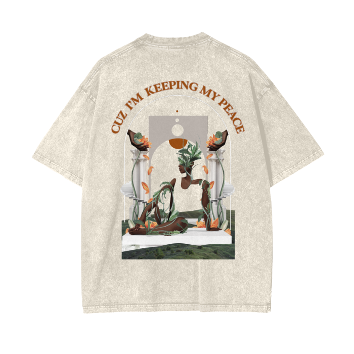 Acid Wash Oversize R.I.P Captain Save-a-Heaux T-Shirt